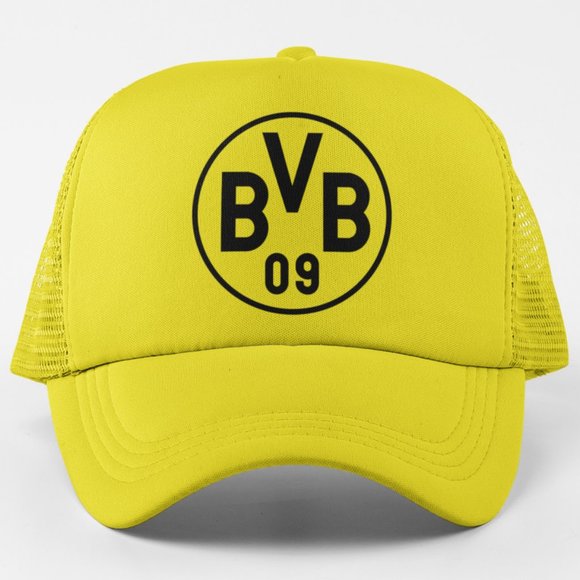 NEW Borussia Dortmund BVB 09 Foam Trucker Snapback Hat YELLOW - Picture 1 of 2